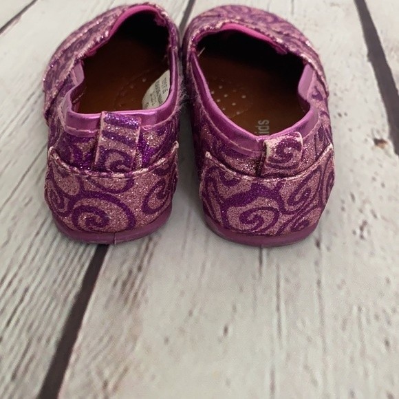 Koala Kids Pink/Magenta Glitter Swirly Alpargatas Slip Ons - Picture 3 of 5